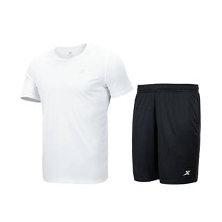 男子针织两件套 综合训练健身跑步短袖短裤两件879229410252